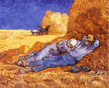 Vincent Van Gogh Noon : Rest from Work china oil painting image